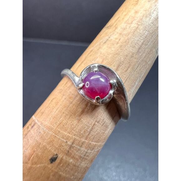 Vintage 14k white gold star ruby estate ring size 6 - Picture 15 of 16